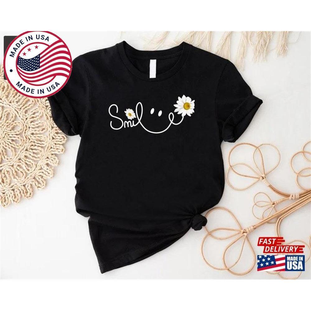 Daisy Smile Face Shirtdaisy Flower Tshirt